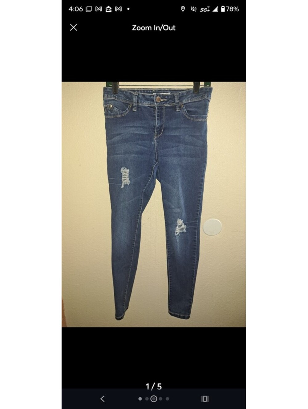 YMI Mid Rise Distressed Skinny Jeans